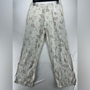 Cali 1850 Women's Linen Blend Pants Size S Western Boots Hats Cactus Lounge